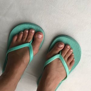 Aqua Flip Flops